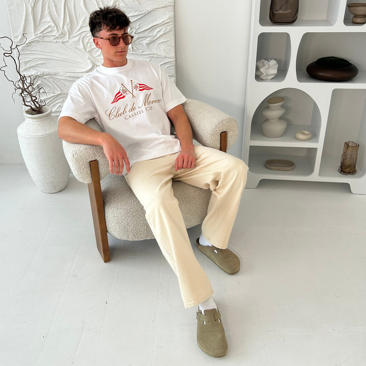 Cassiel Clo Club De Monaco Box White Tee