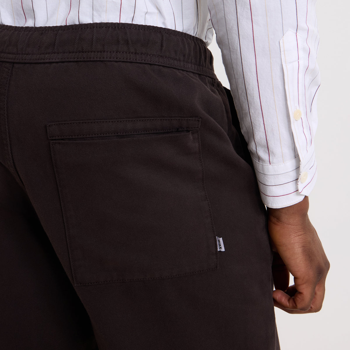 Wax London Kurt Cotton Twill Dark Brown Trouser
