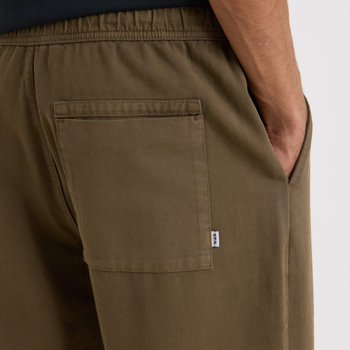 Wax London Kurt Cotton Twill Dark Khaki Trouser
