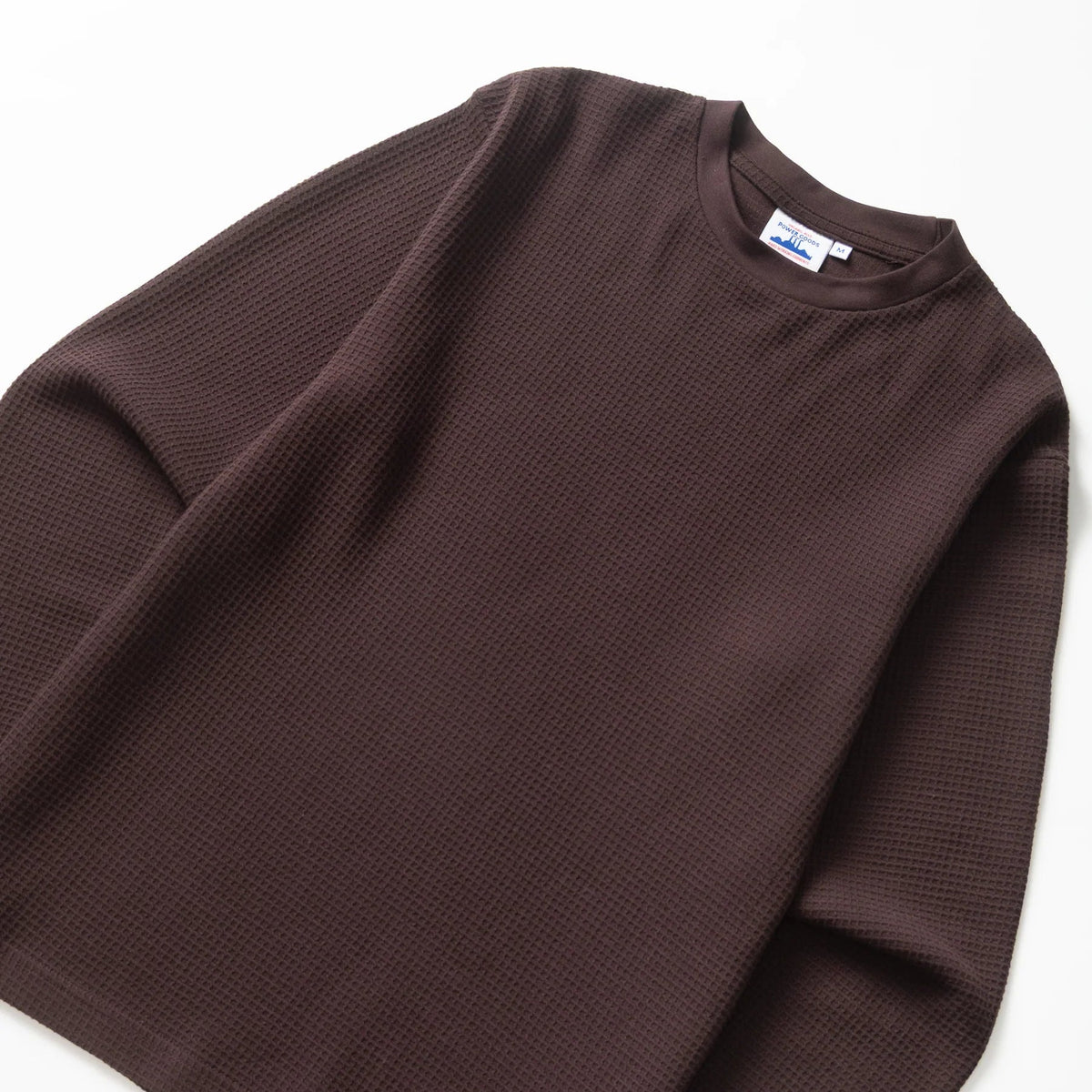 Power Goods Long Sleeve Thermal Waffle Coffee Top
