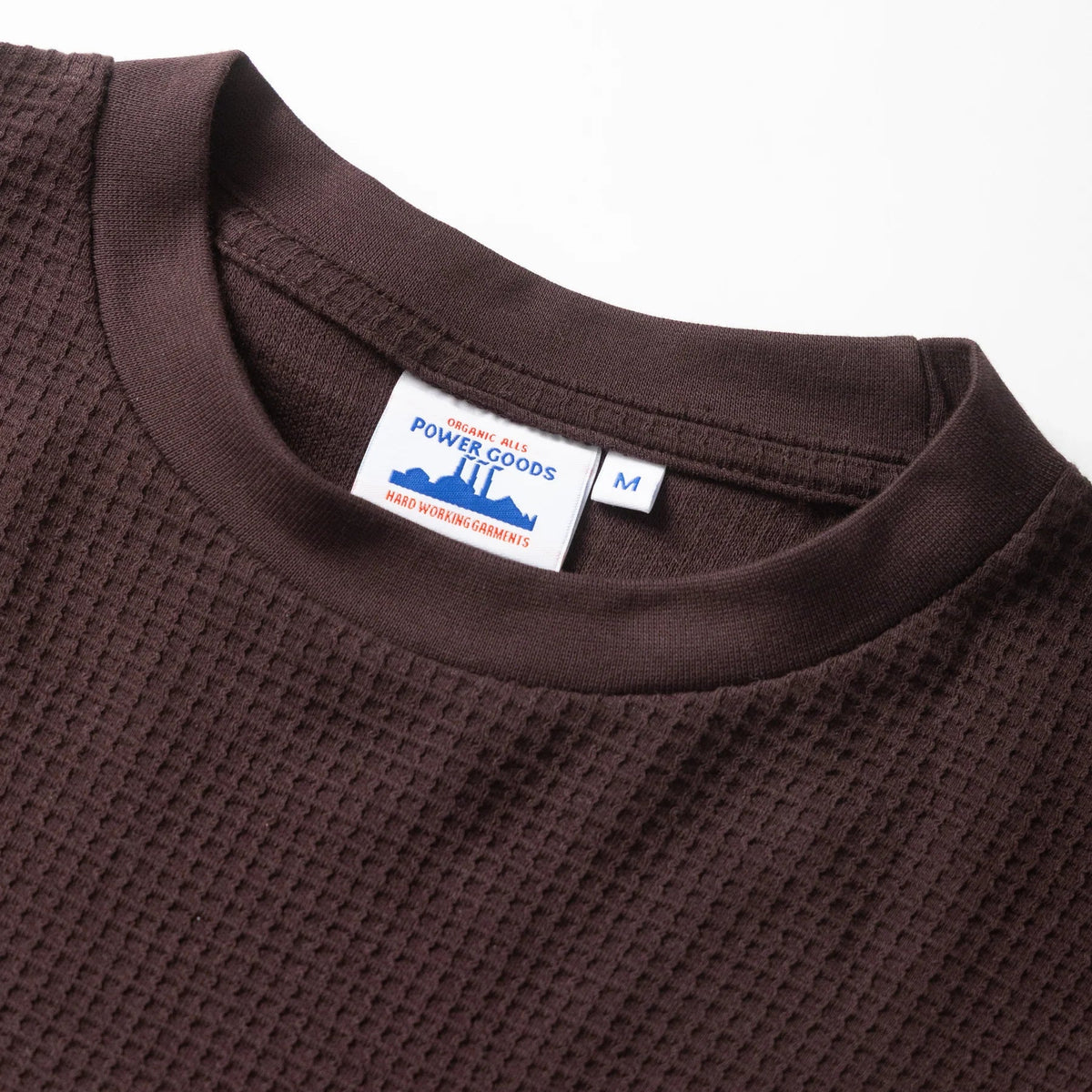 Power Goods Long Sleeve Thermal Waffle Coffee Top