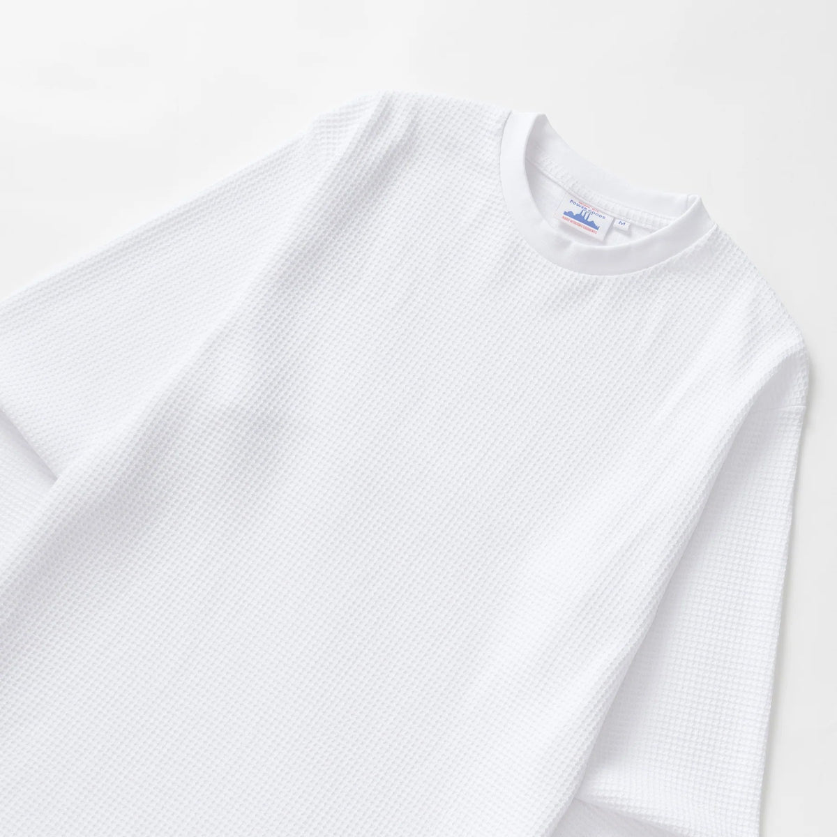Power Goods Long Sleeve Thermal Waffle White Top