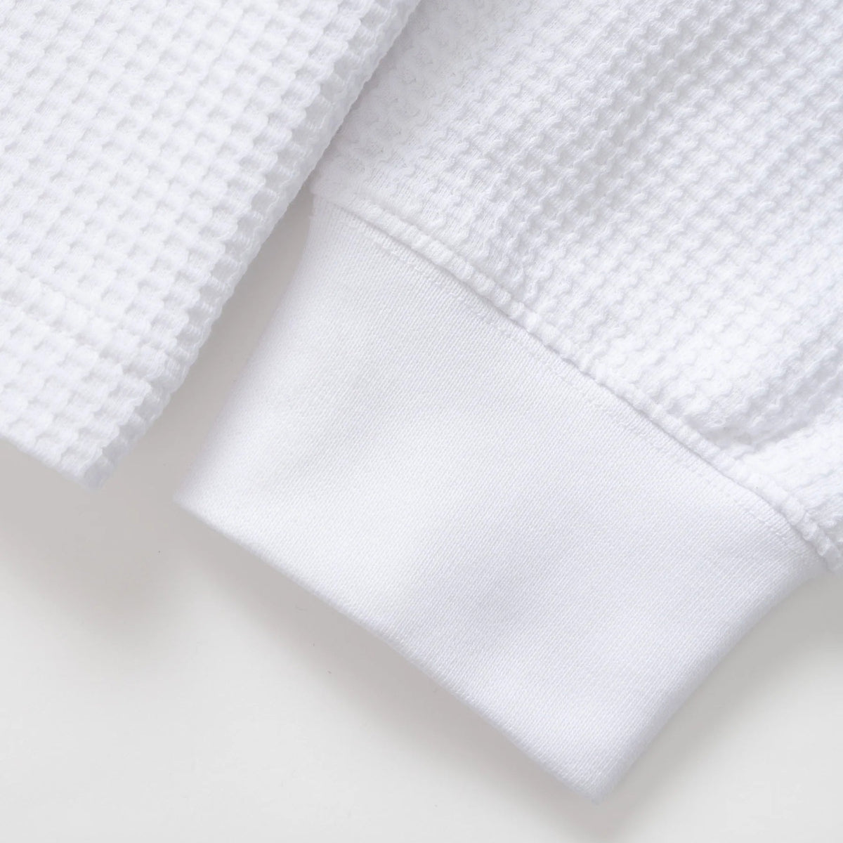 Power Goods Long Sleeve Thermal Waffle White Top