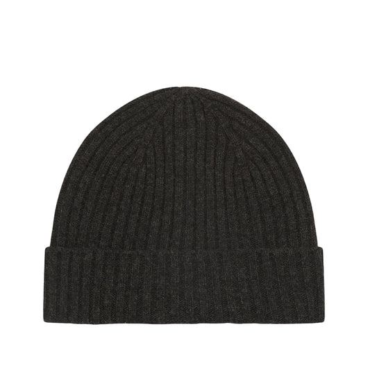 Wax London Fisherman Lambswool Grey Beanie Hat