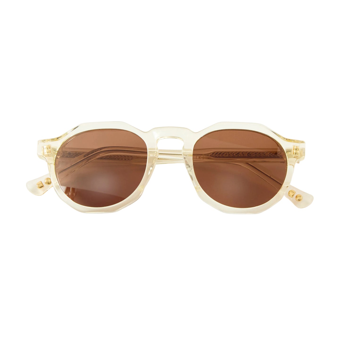 Oscar Deen Pinto Champagne Moss Green Sunglasses