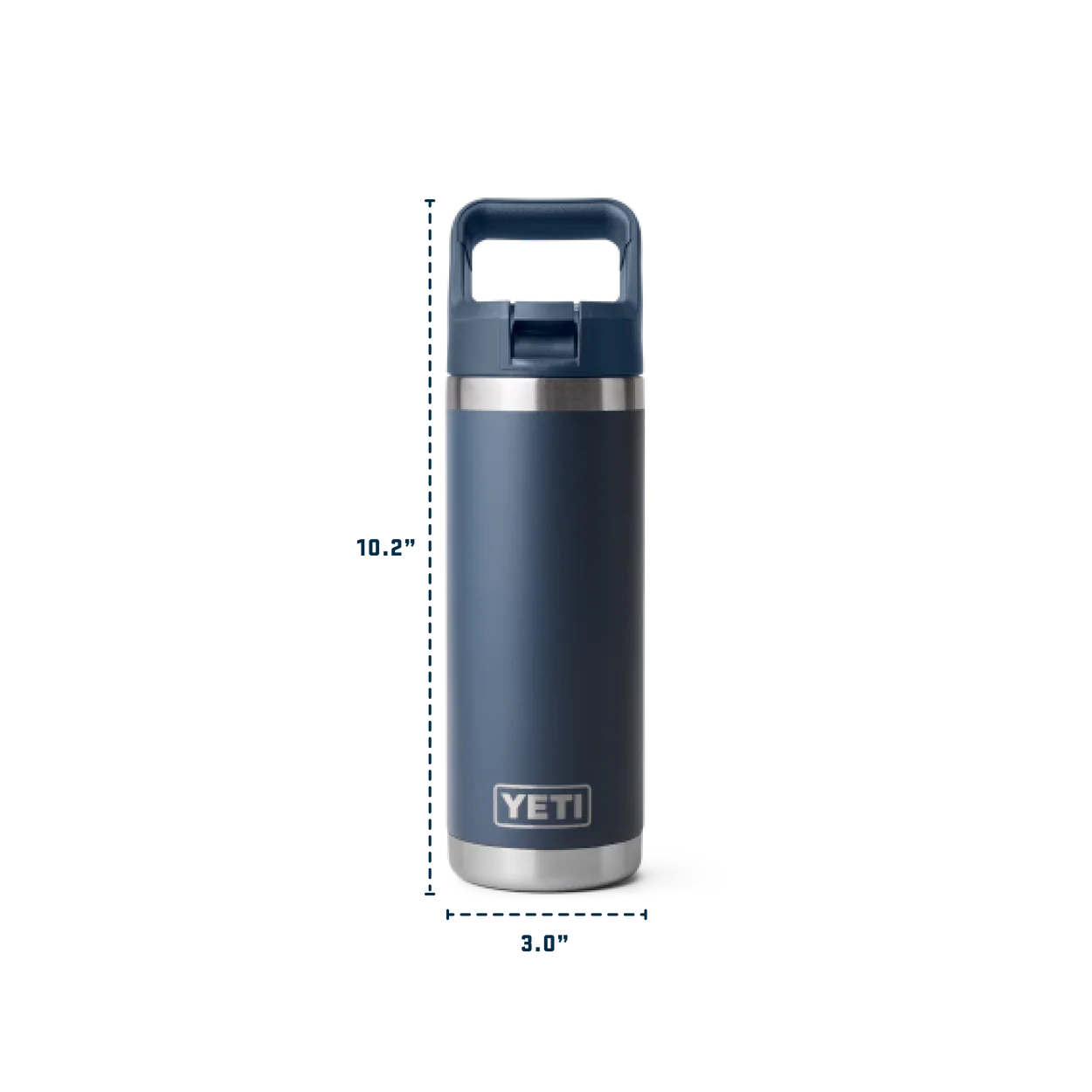 YETI Rambler 18 OZ Navy Straw Bottle