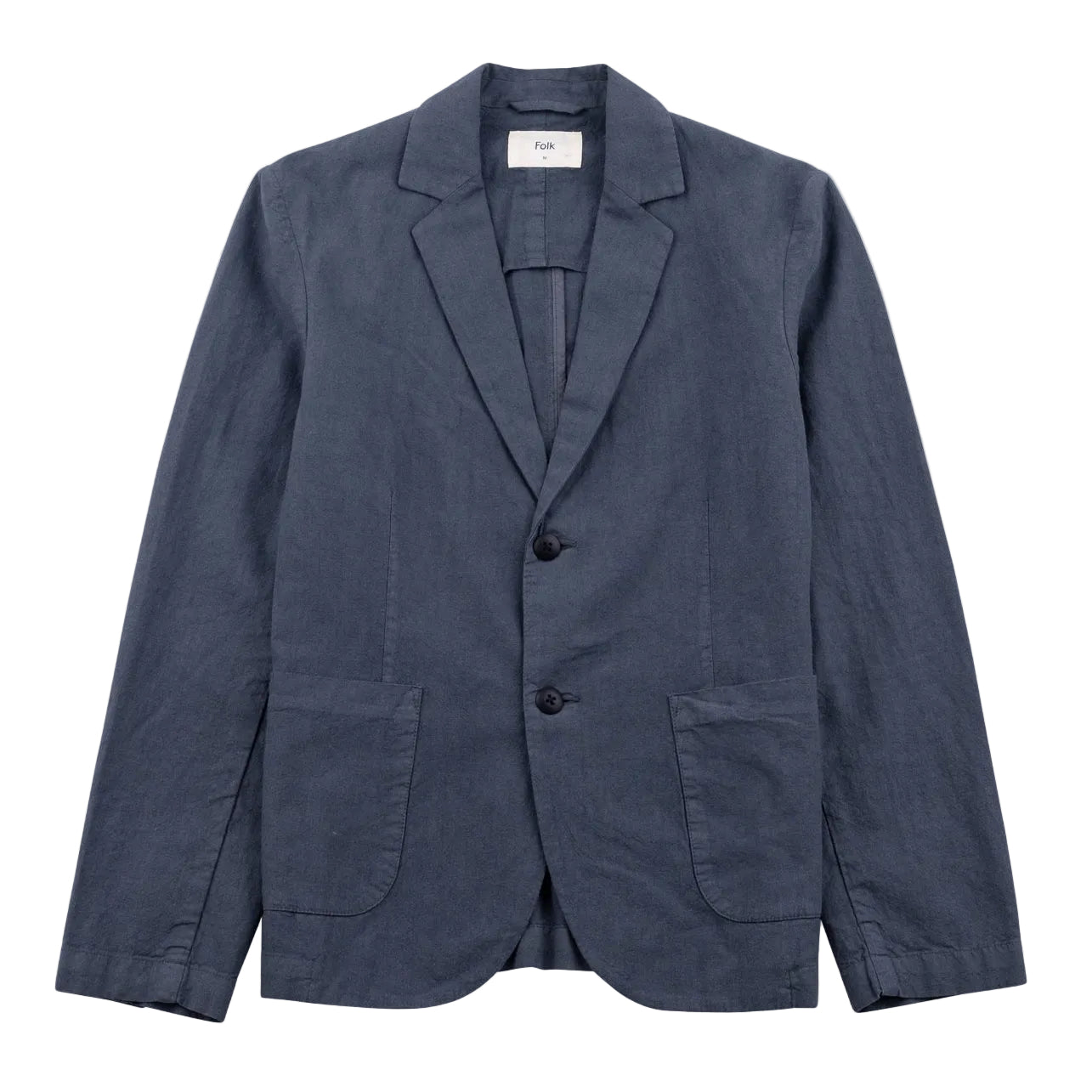 Folk Cotton Linen Charcoal Blazer