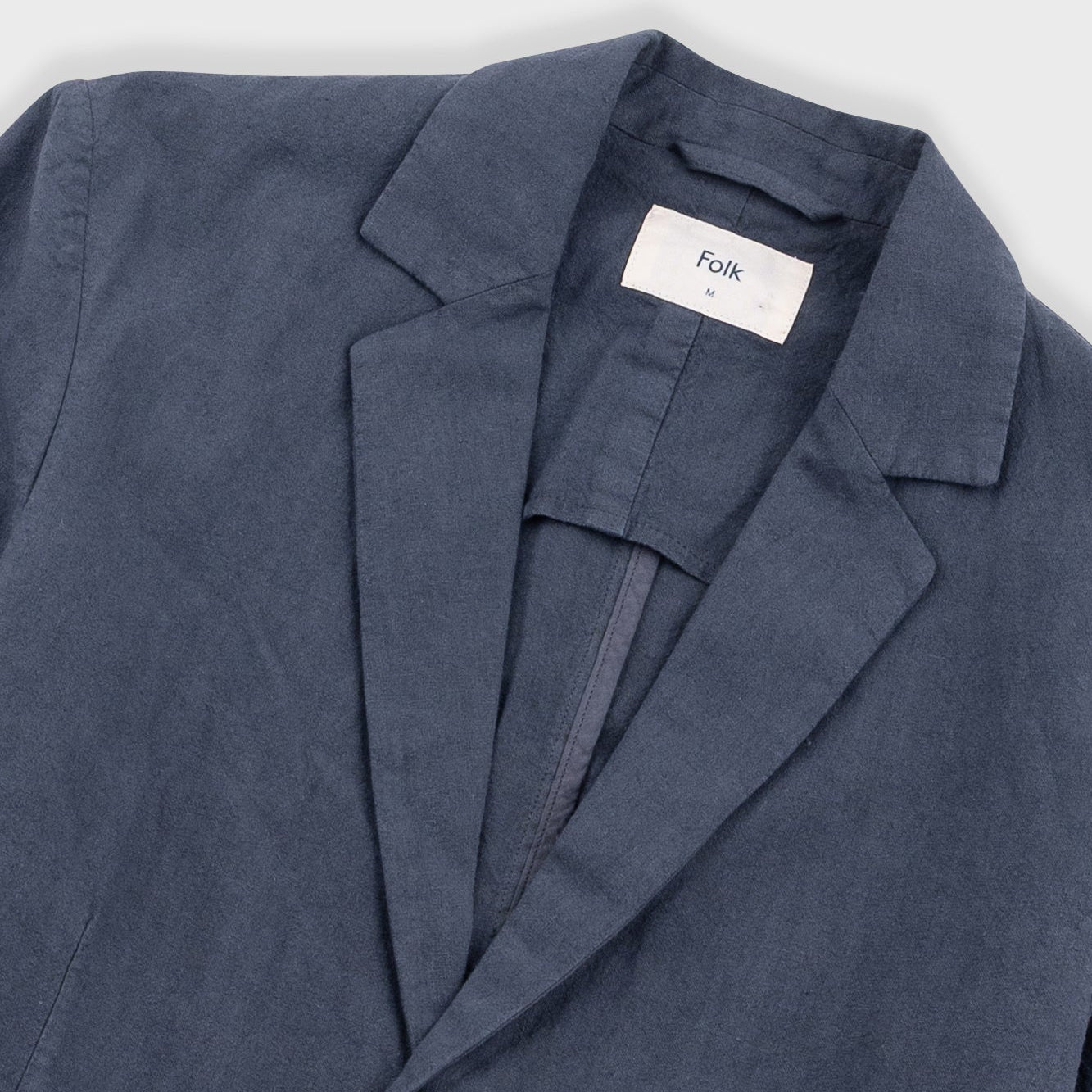 Folk Cotton Linen Charcoal Blazer