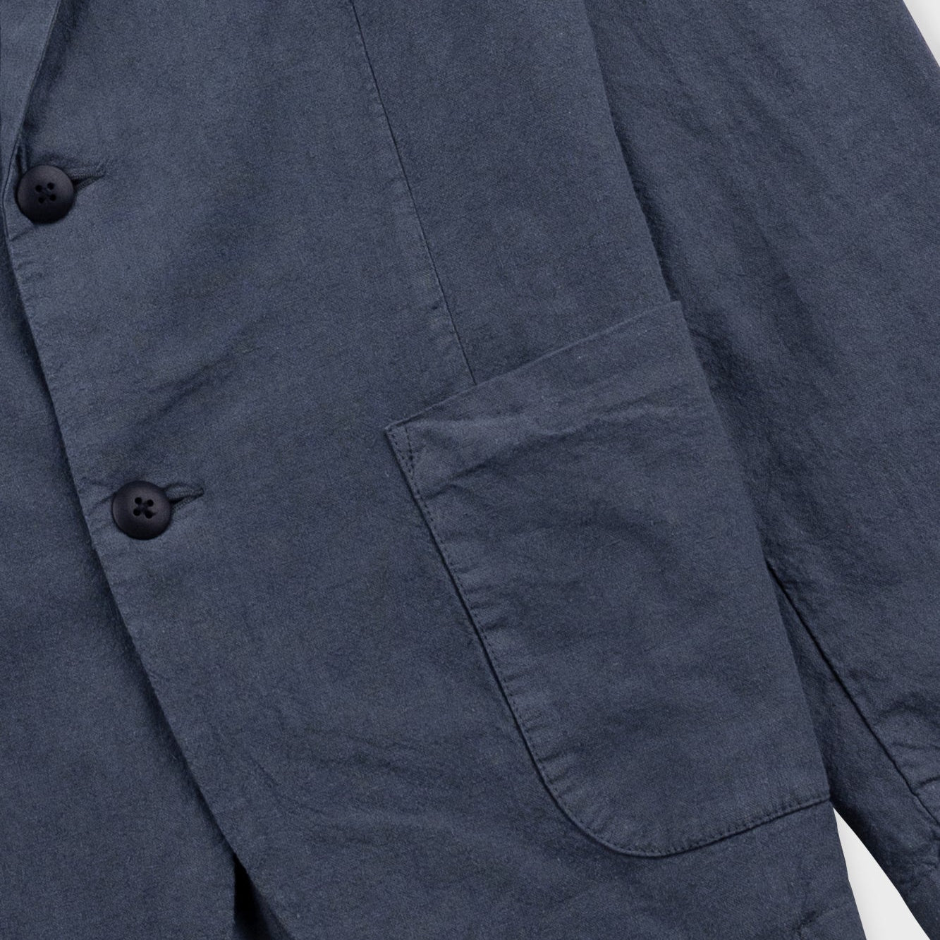 Folk Cotton Linen Charcoal Blazer