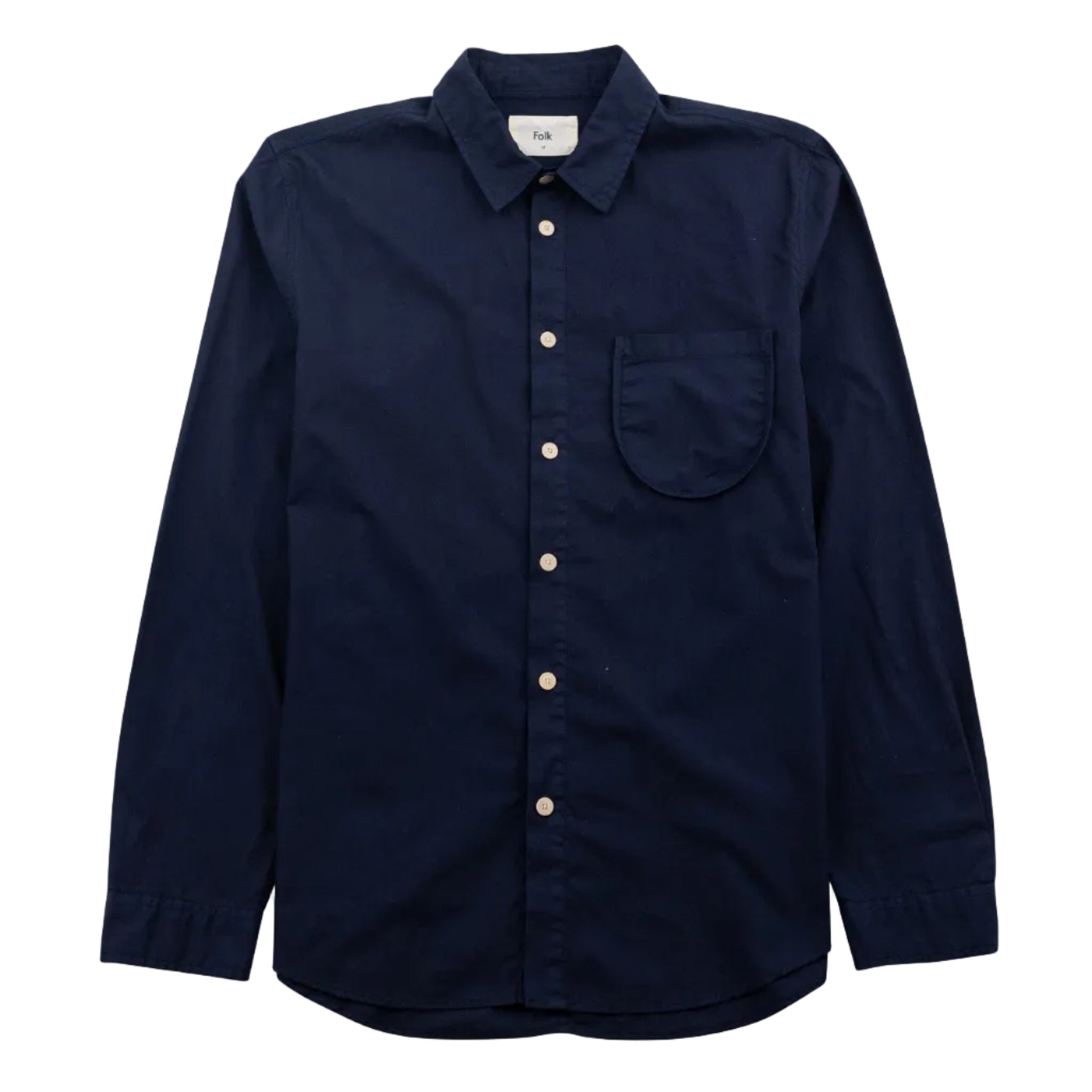 Folk Curved Navy Shirt