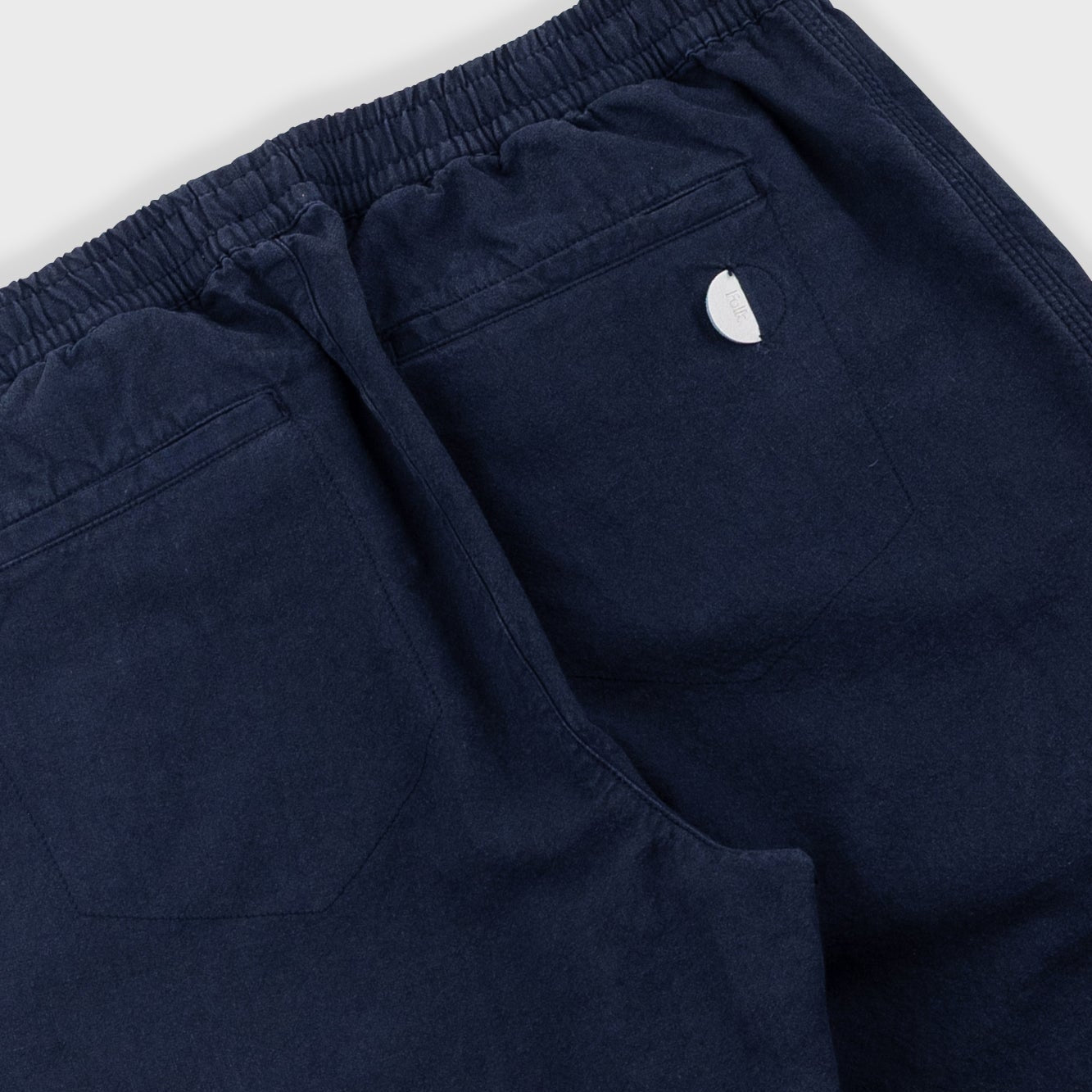 Folk Drawcord Assembly Linen Cotton Navy Trouser
