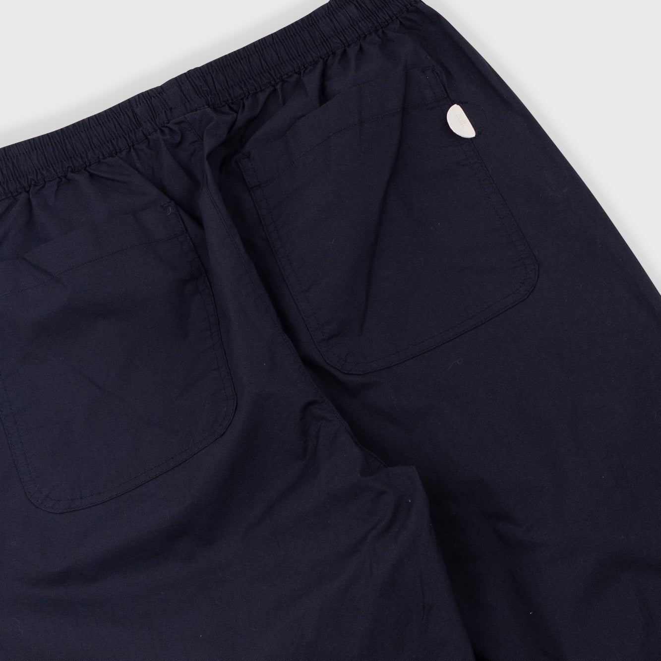Folk Drawcord Loose Stretch Cotton Black Trouser