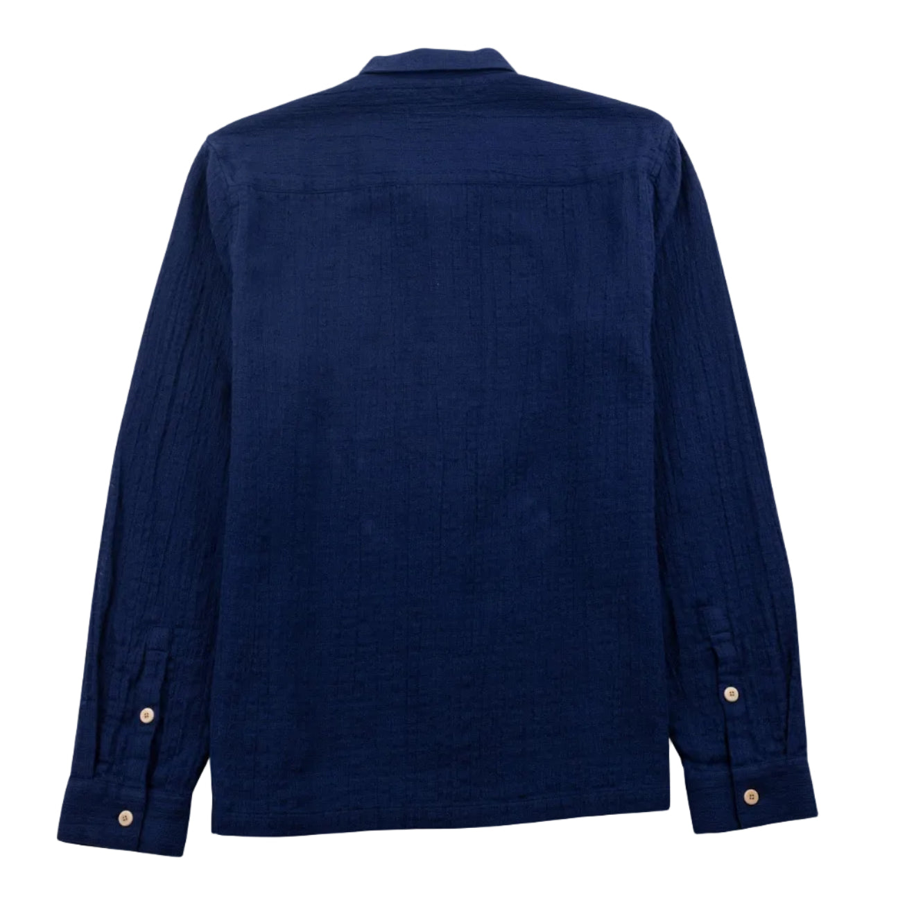 Folk Patch Open Weave Navy Shirt