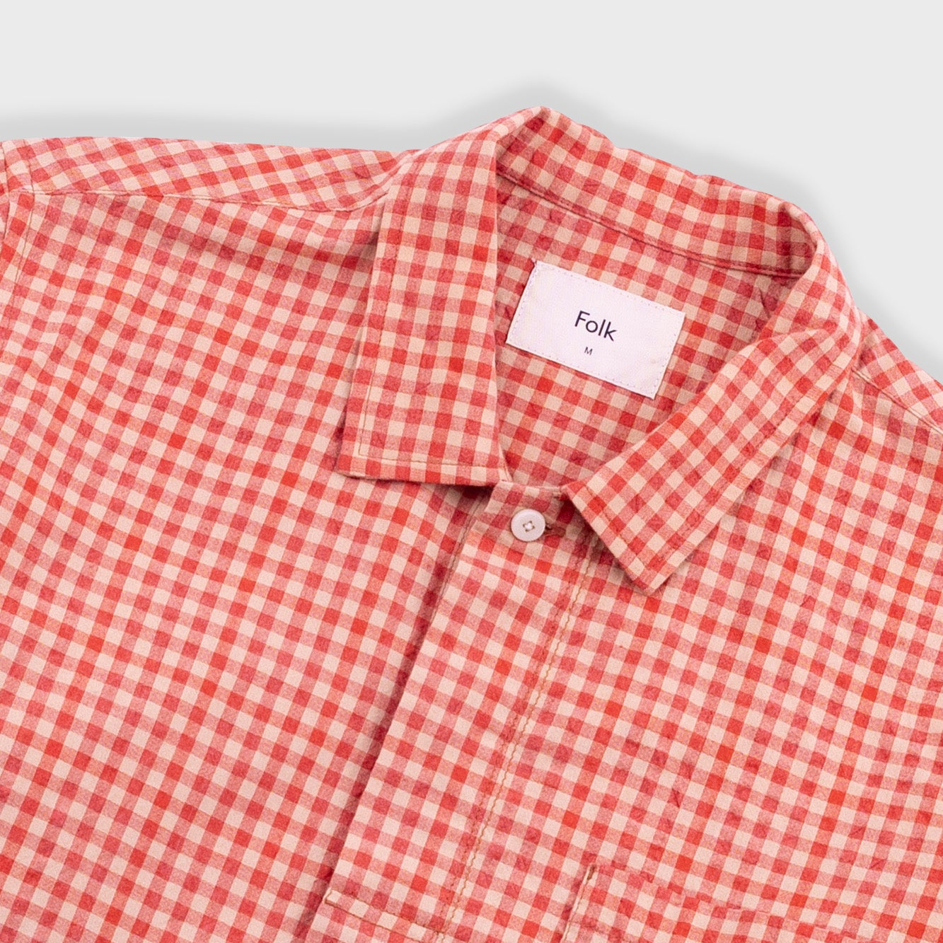 Folk Patch Red Oxide Textured Shirt