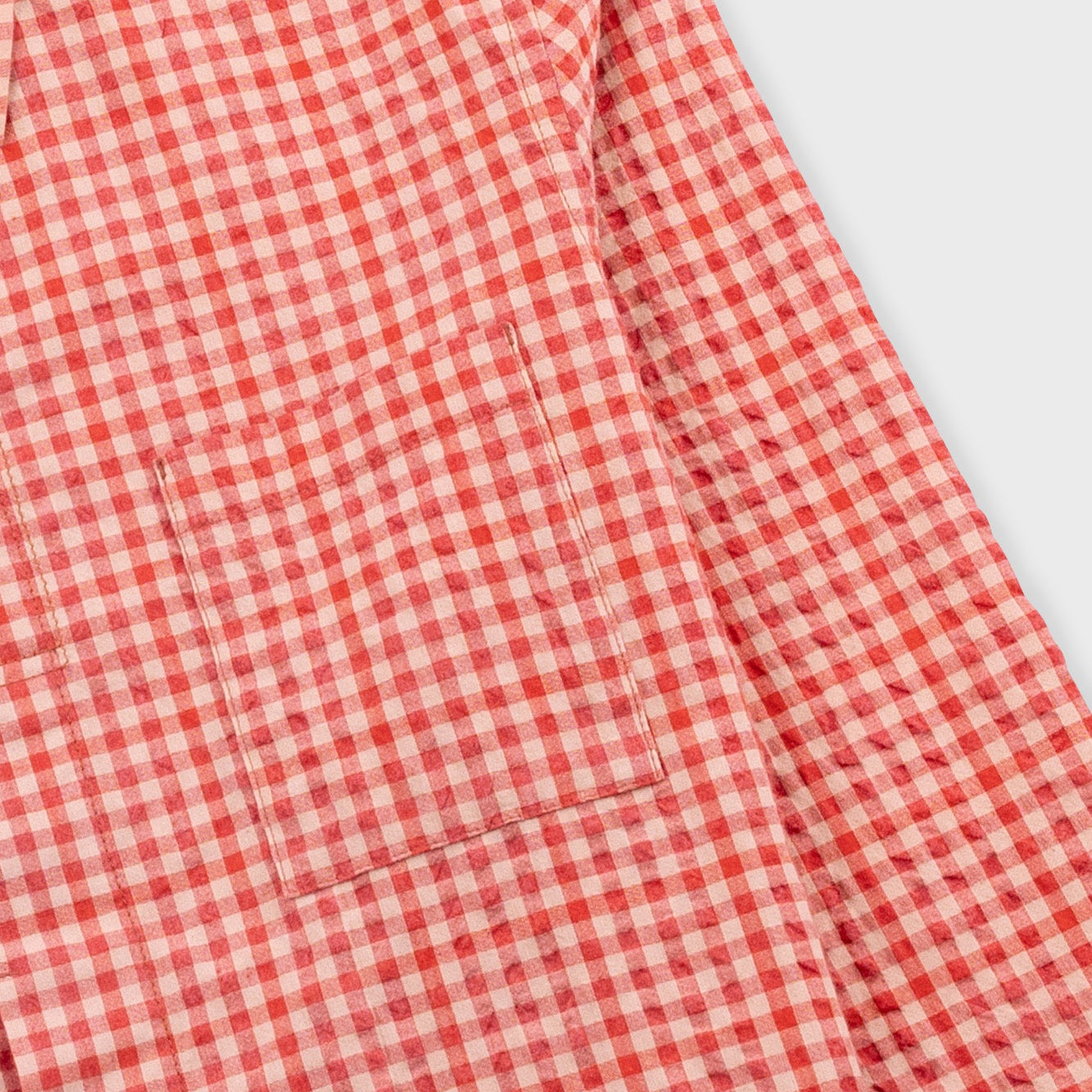 Folk Patch Red Oxide Textured Shirt