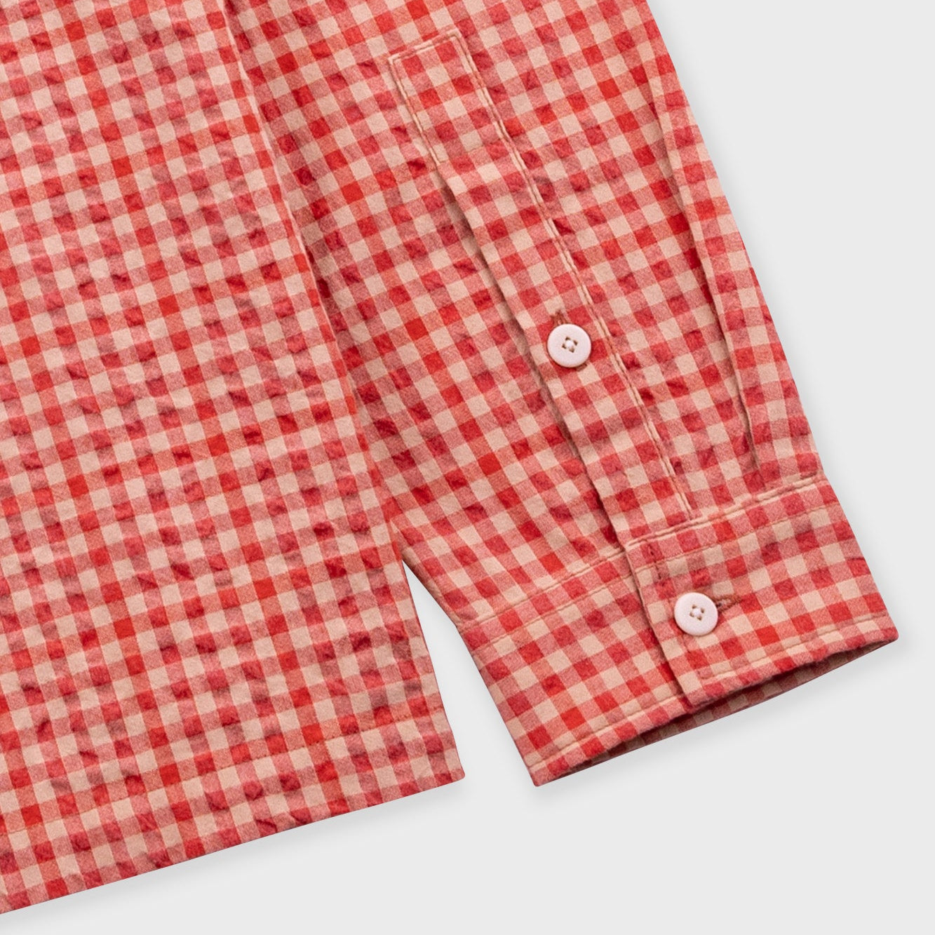 Folk Patch Red Oxide Textured Shirt