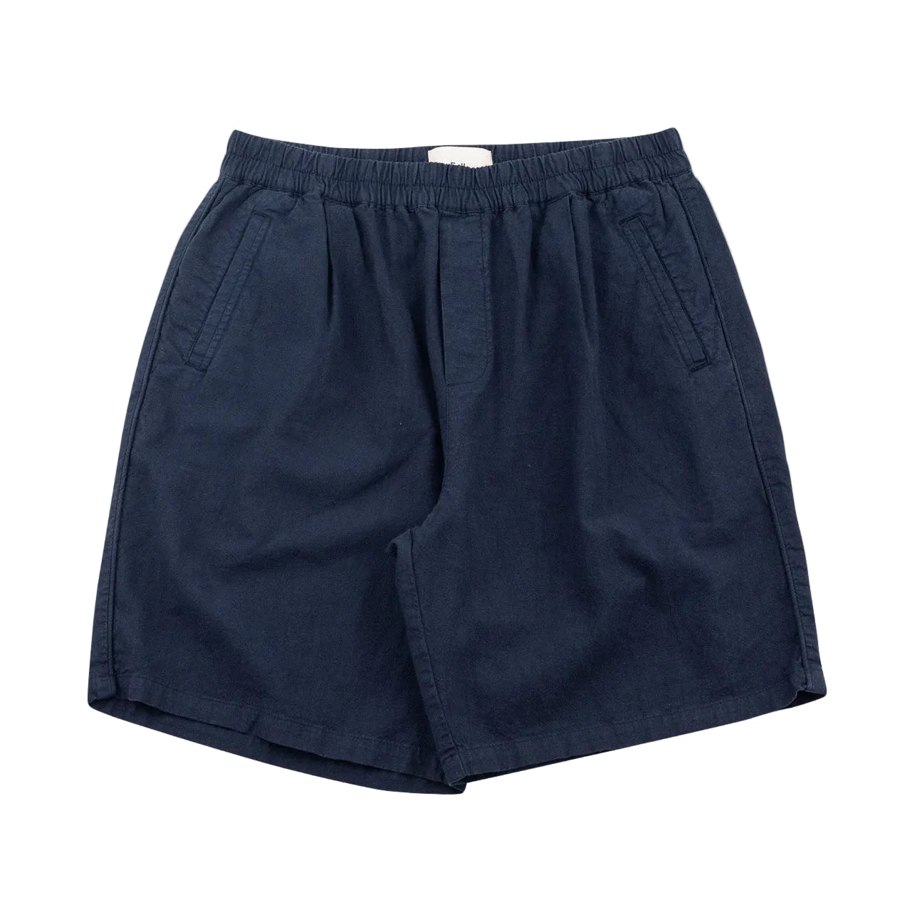 Folk Relaxed Assembly Cotton Linen Navy Short