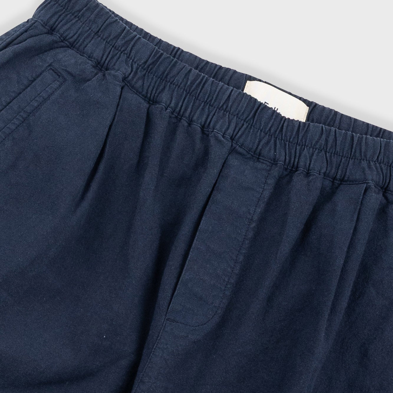 Folk Relaxed Assembly Cotton Linen Navy Short
