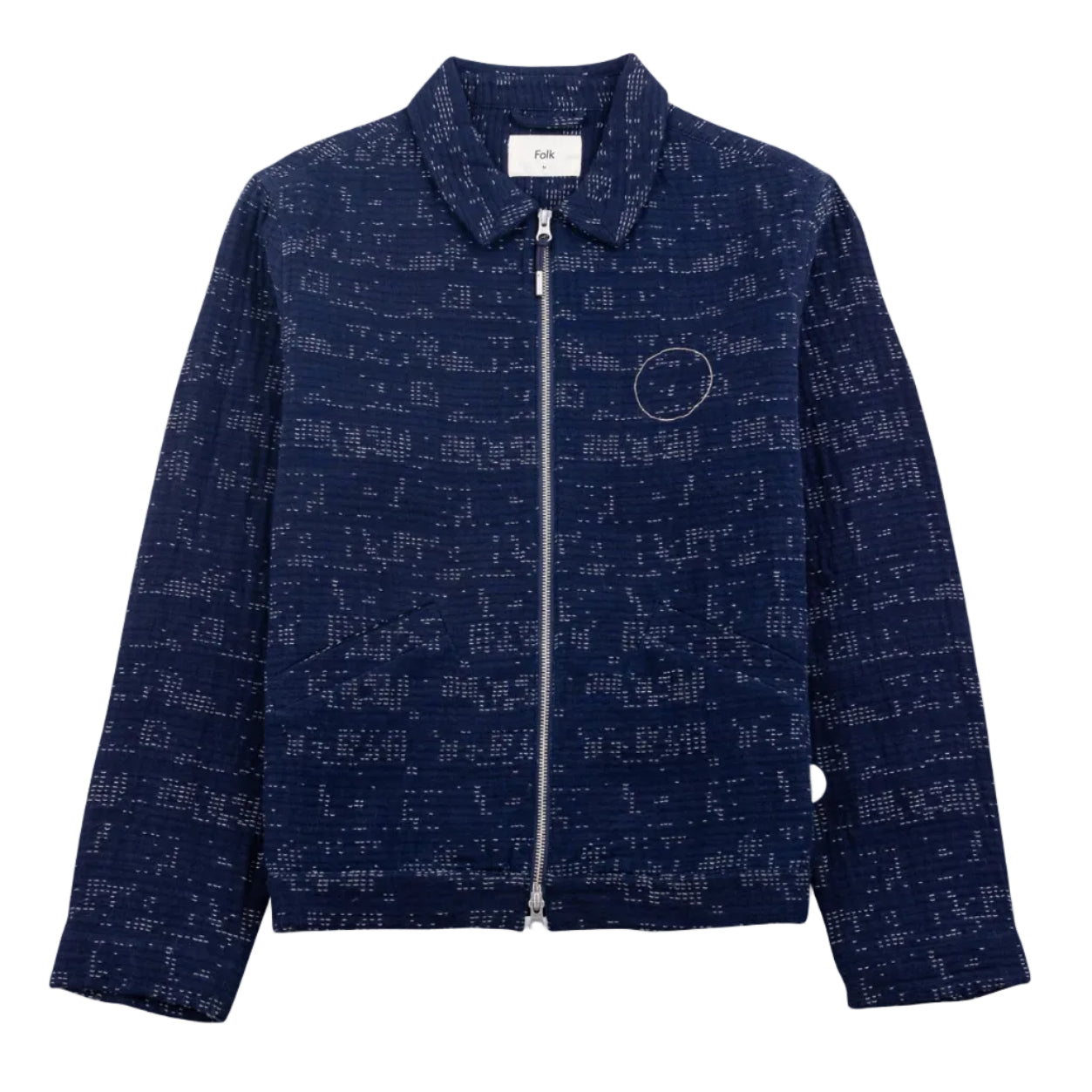 Folk Signal Stray Float Stitch Indigo Blouson Jacket