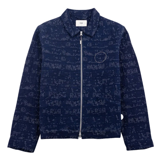 Folk Signal Stray Float Stitch Indigo Blouson Jacket