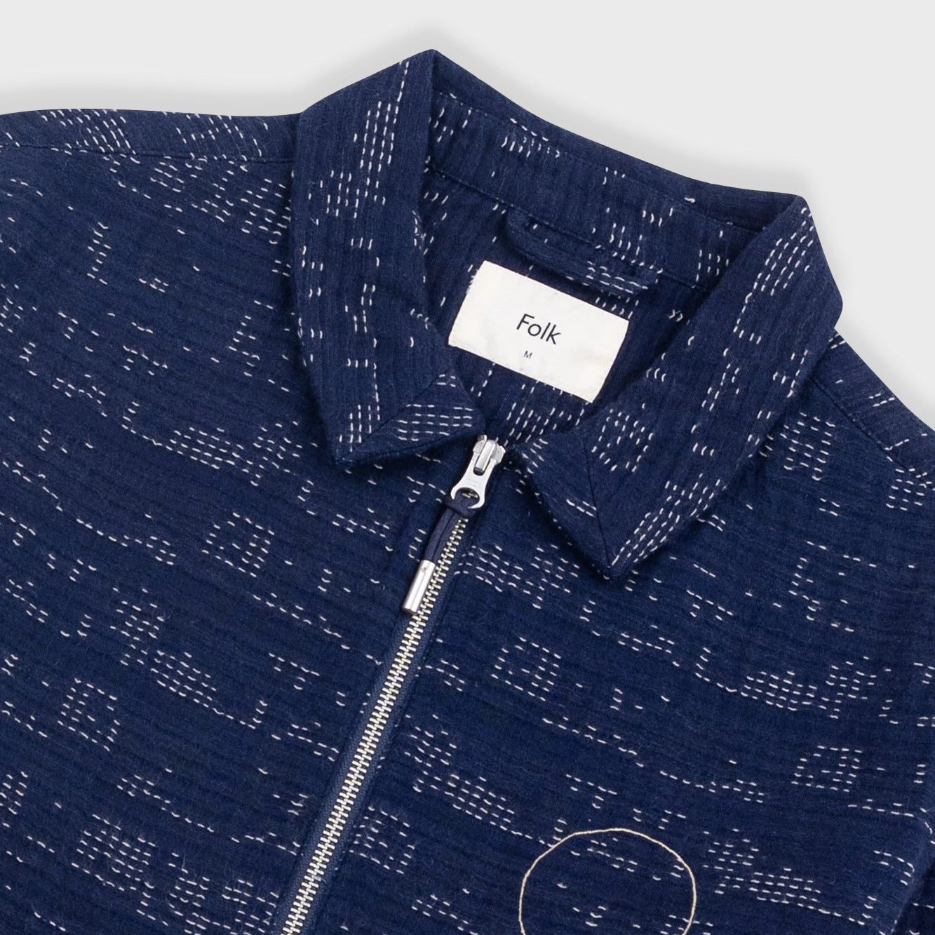 Folk Signal Stray Float Stitch Indigo Blouson Jacket