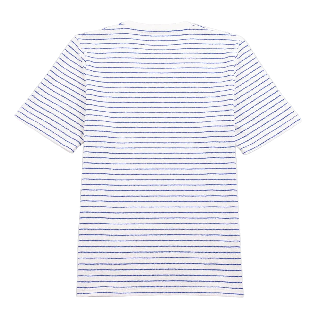 Folk Textured Stripe Ecru Blue Tee