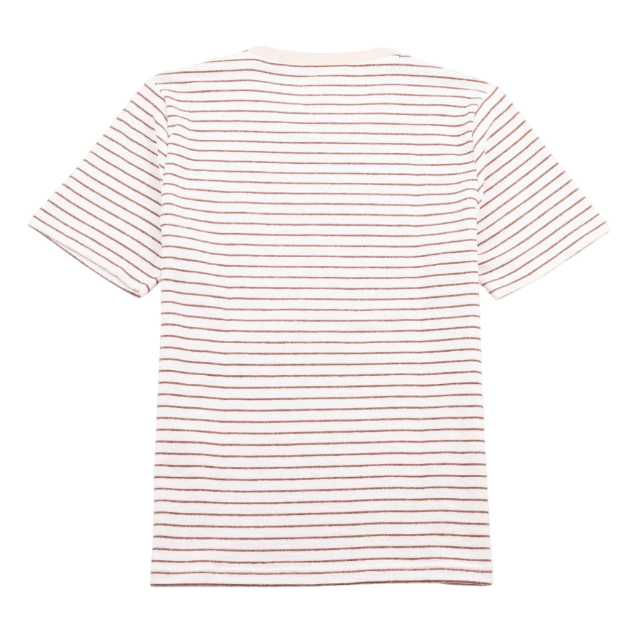 Folk Textured Stripe Ecru Red Tee