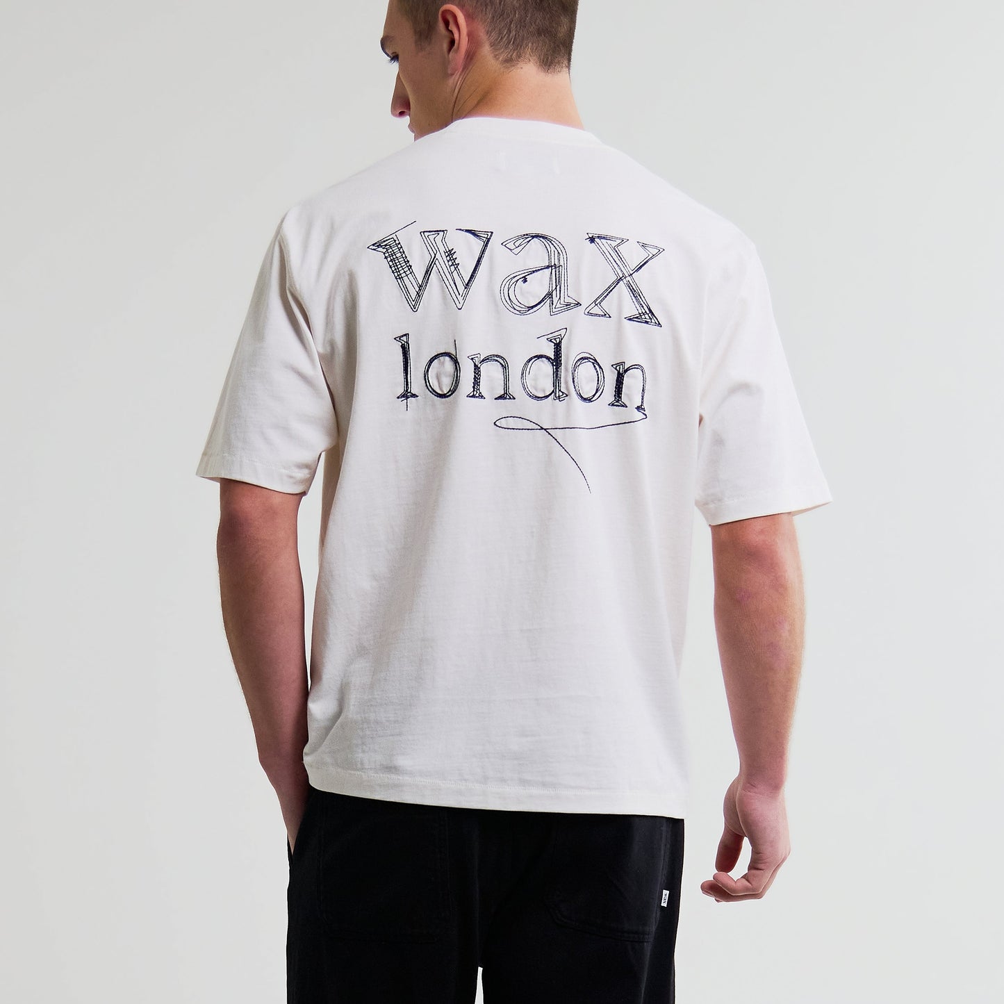 Wax London Dean Scribble Print White Tee