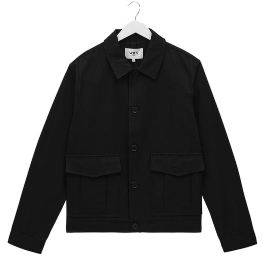 Wax London Strand Cotton Tencel Black Jacket