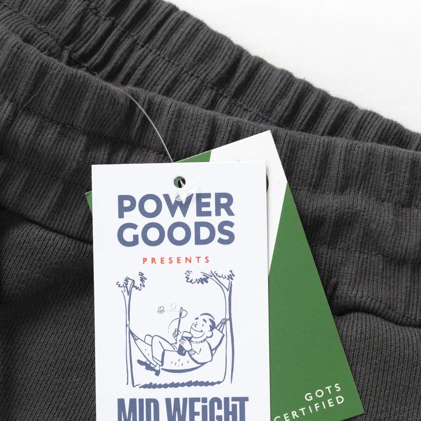 Power Goods Loopback Washed Black Sweat Short