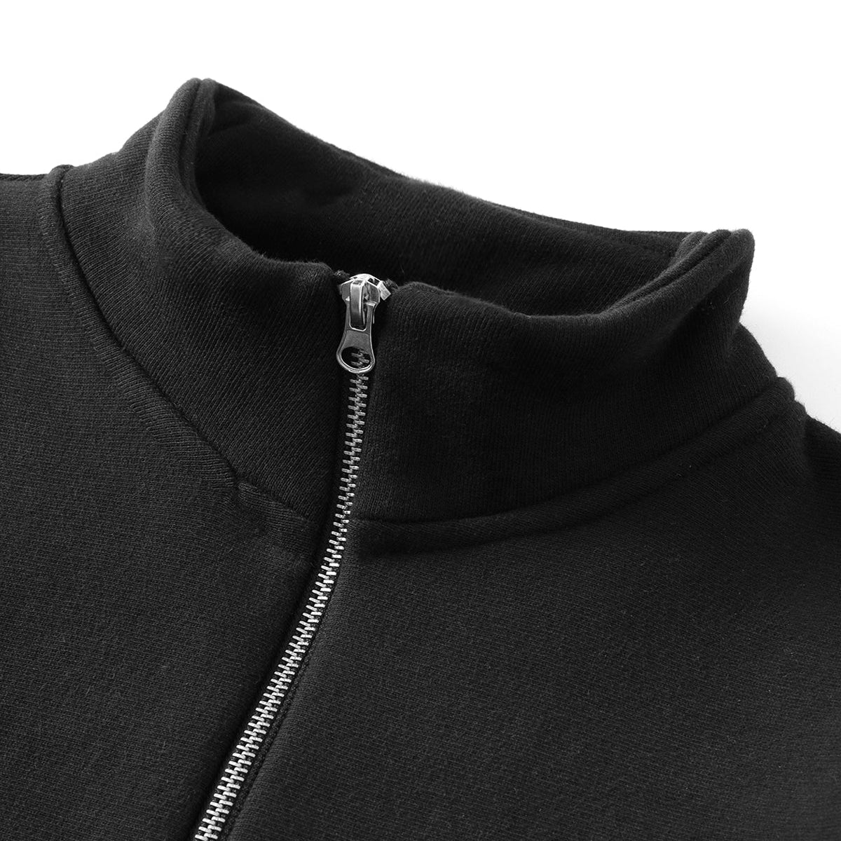 Power Goods Super Weight Black Quarter Zip Sweatshirt