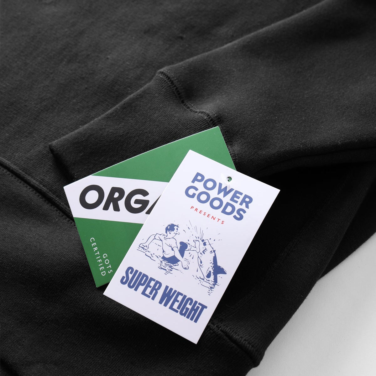 Power Goods Super Weight Black Quarter Zip Sweatshirt