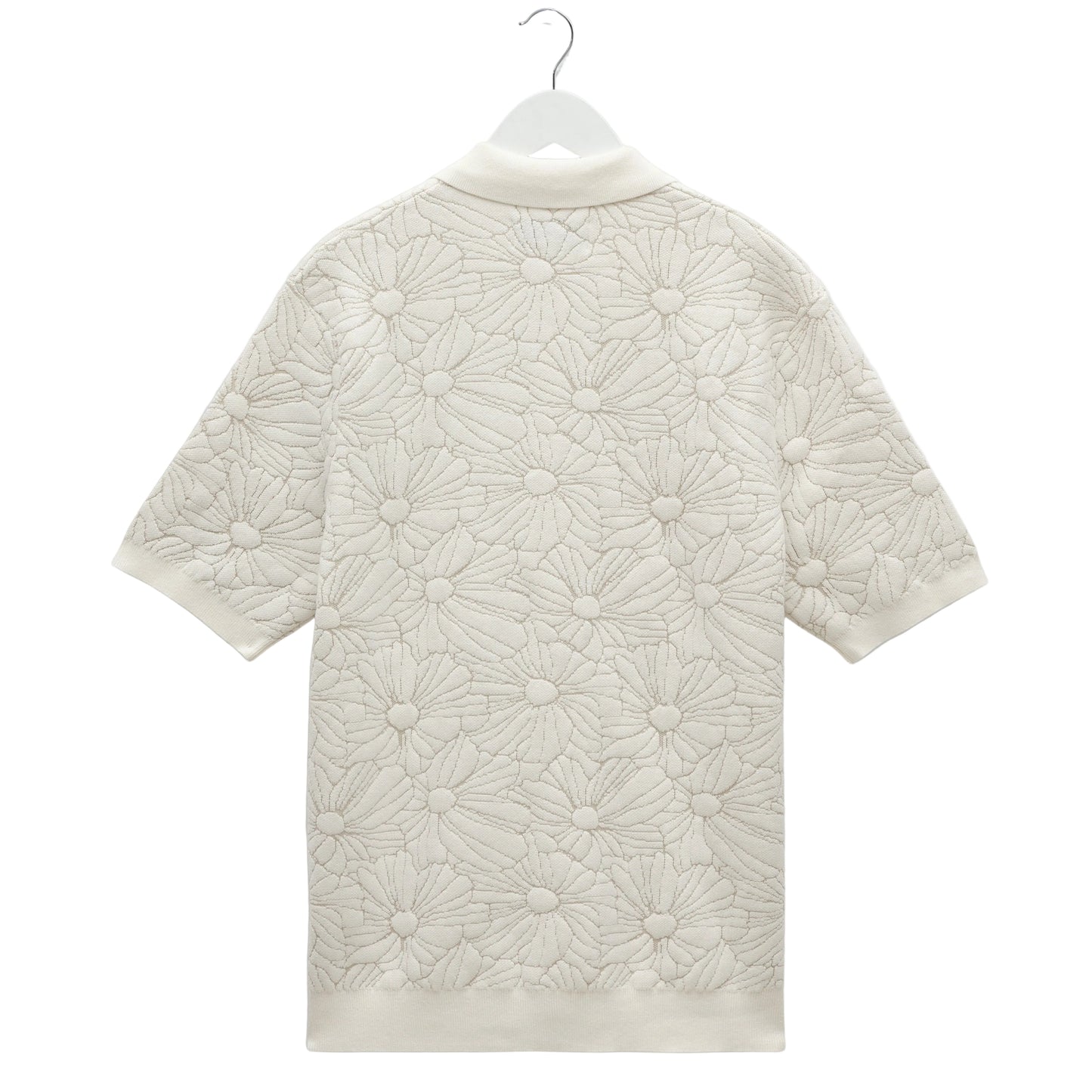 Wax London Tellaro Flower Jacquard Ecru Natural Shirt