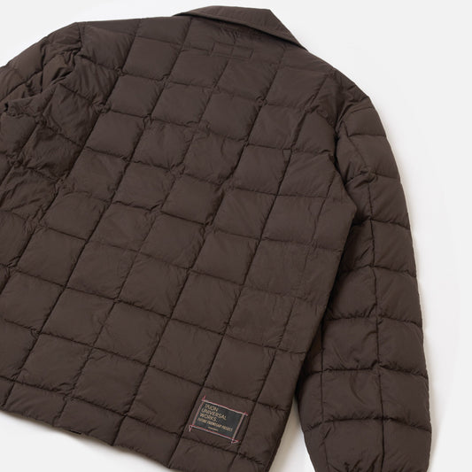 Universal Works Nylon Soft Shell Down Rams Brown Jacket