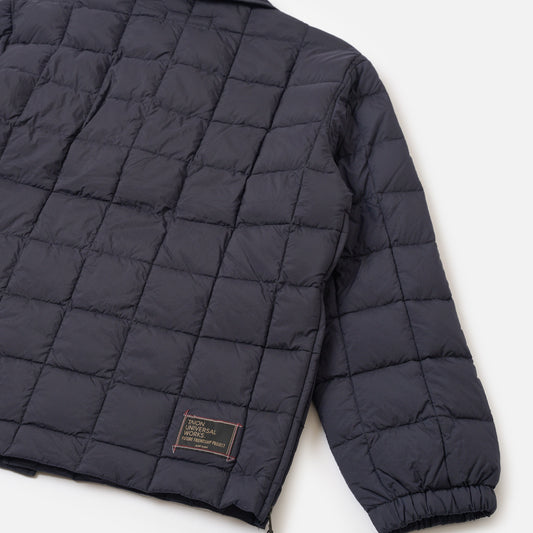 Universal Works Nylon Soft Shell Down Rams Navy Jacket