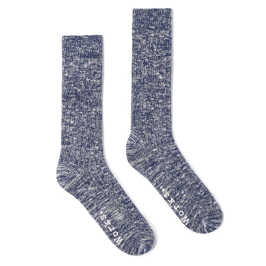 Universal Works Slub Navy Socks