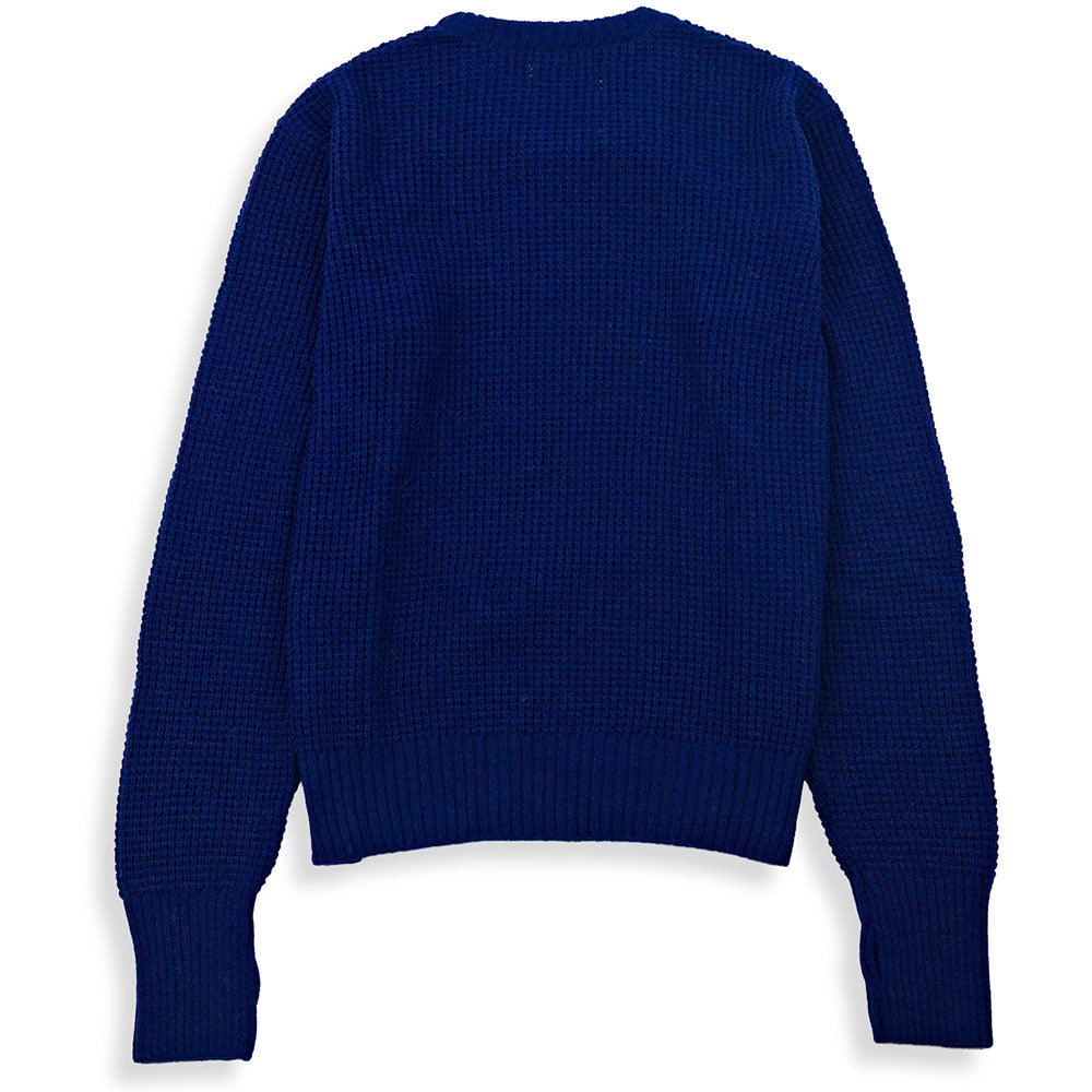 Folk Waffle Crew Navy Knit