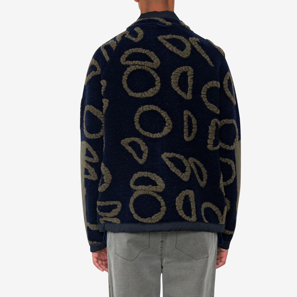 Folk Signal Circle Jacquard Navy Fleece