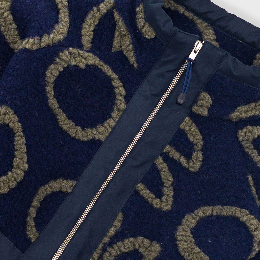 Folk Signal Circle Jacquard Navy Fleece
