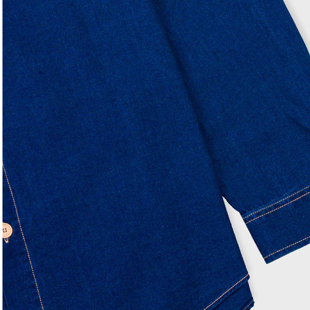 Folk Raglan Indigo Twill Denim Shirt