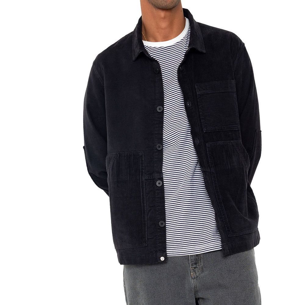 Folk Assembly Worker Black Cord Jacket