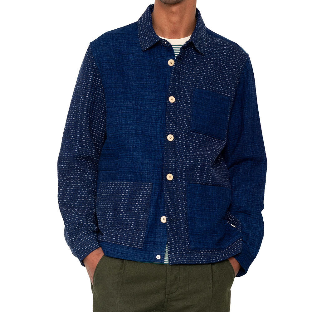 Folk Indigo Waffle Assembly Jacket