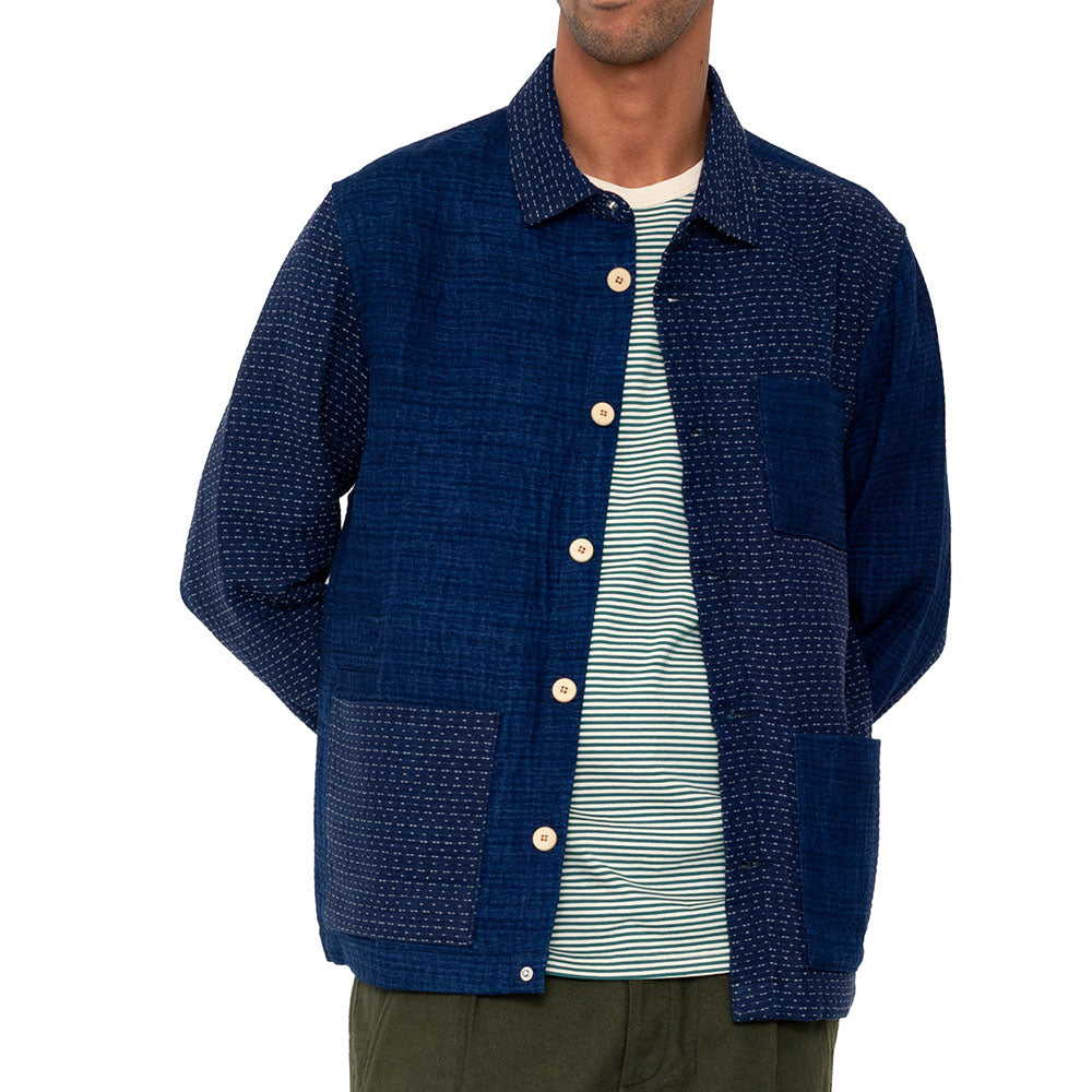 Folk Indigo Waffle Assembly Jacket