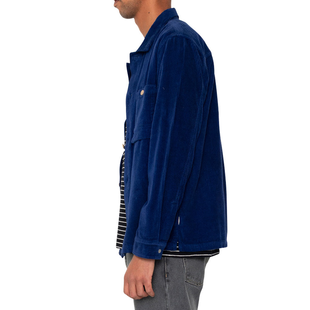 Folk Rich Chunky Cord Navy Overshirt
