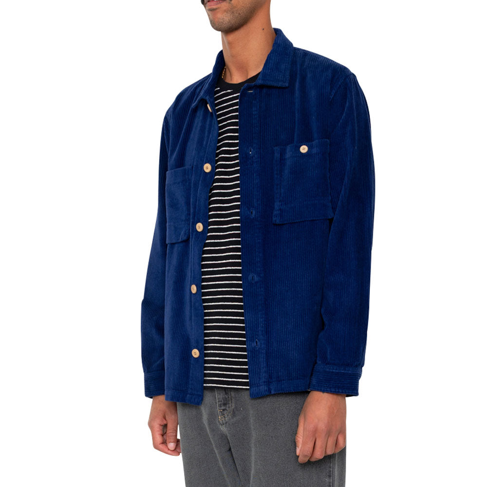 Folk Rich Chunky Cord Navy Overshirt