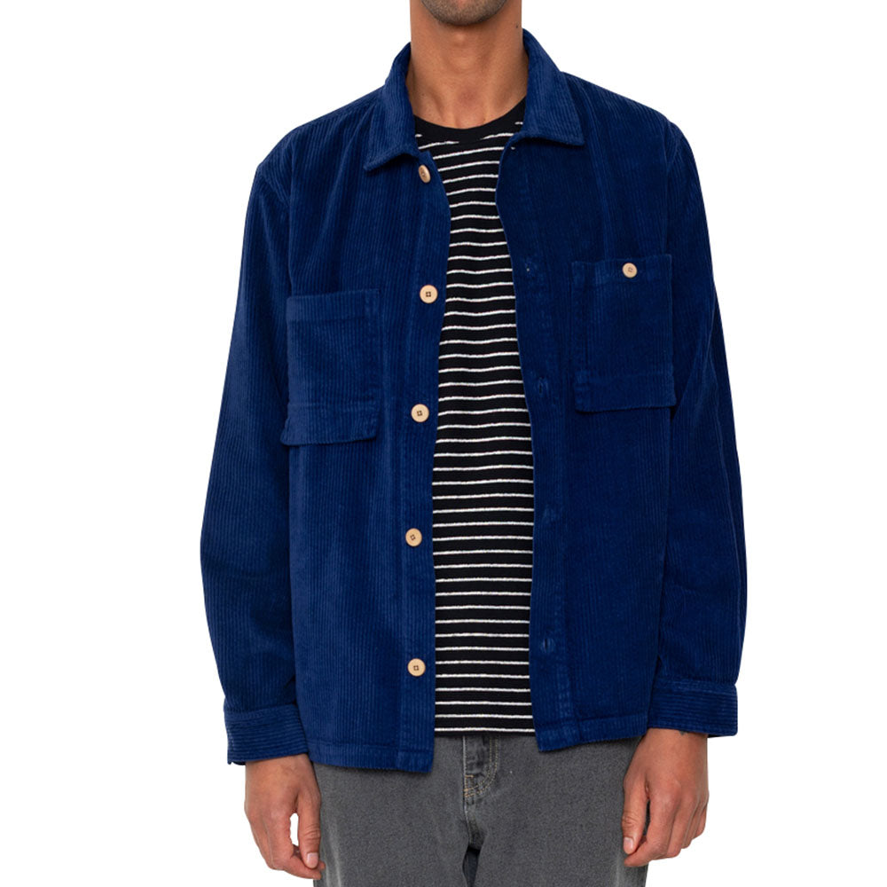 Folk Rich Chunky Cord Navy Overshirt