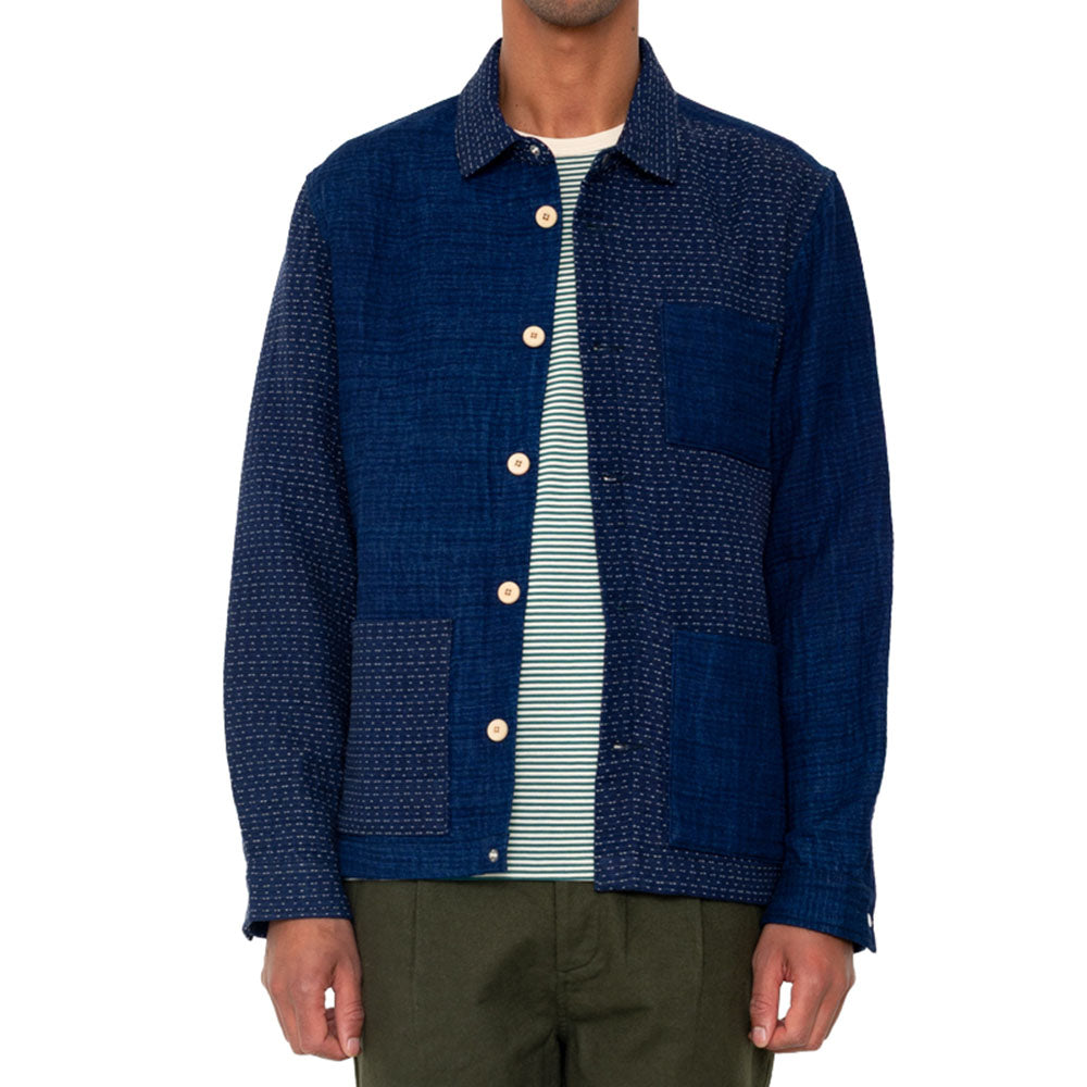 Folk Indigo Waffle Assembly Jacket