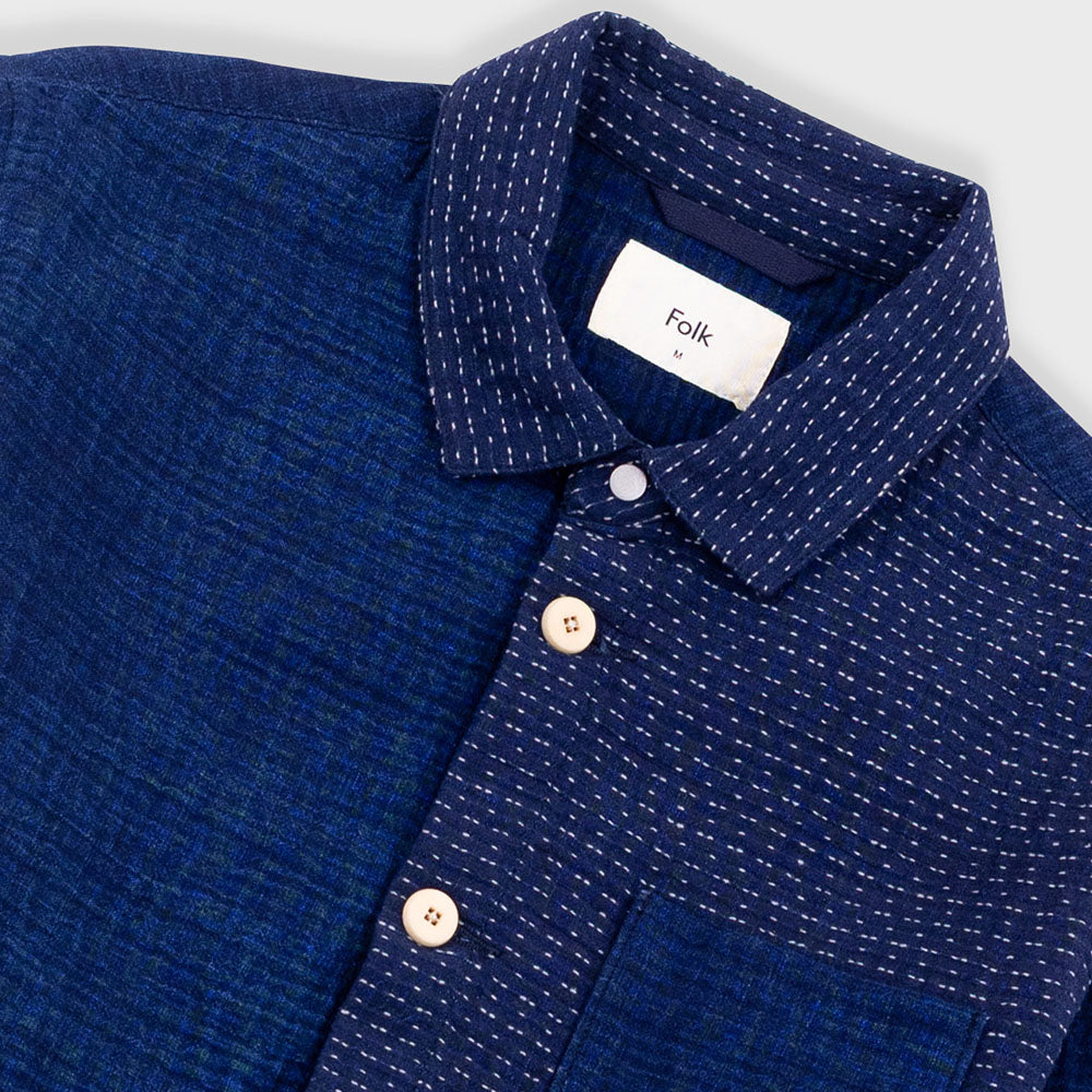 Folk Indigo Waffle Assembly Jacket