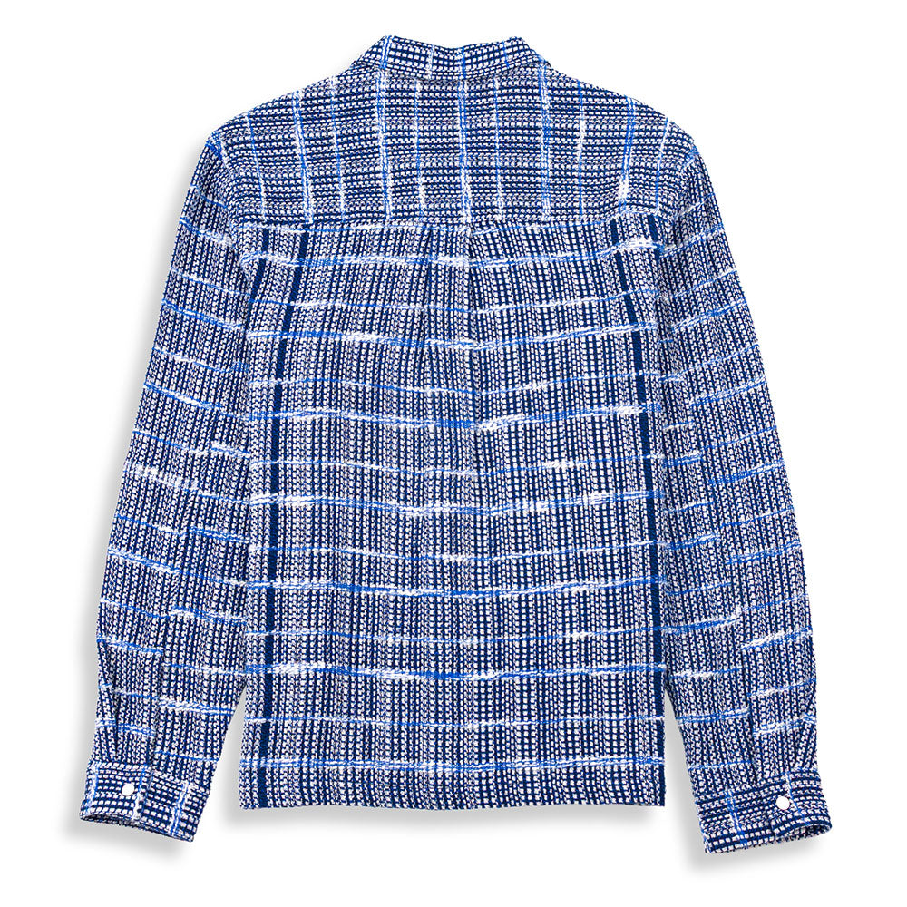 Folk Blue Tapestry Patch Overshirt