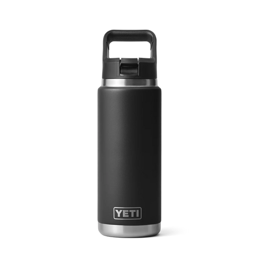 YETI Rambler 26 OZ Black Straw Bottle